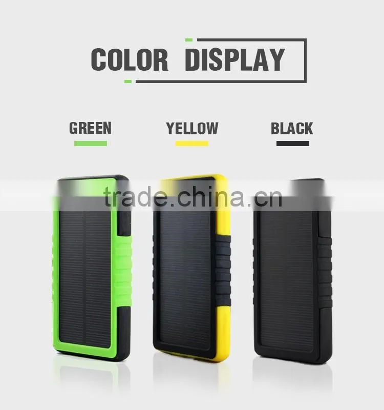 2016 solar charger 8000mah solar panel case solar charger