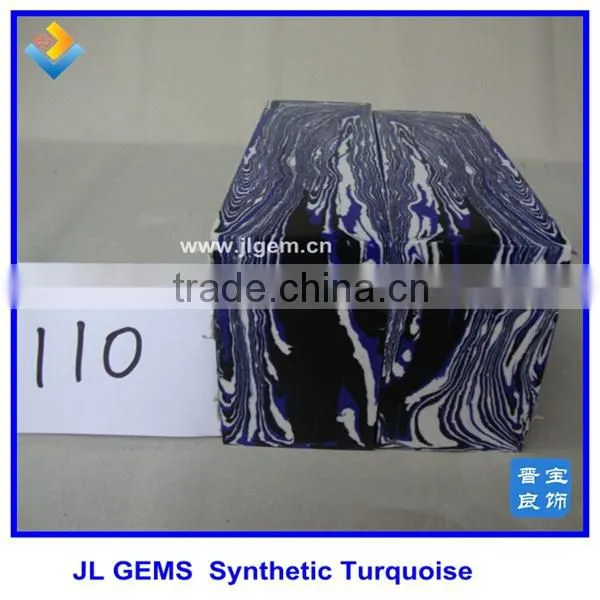 Wholesale Big Block imitated Turquoise Rough with Strips For Sale