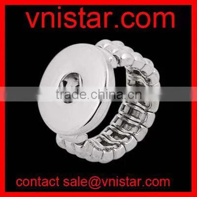 Vnistar alloy metal snap button cuff bangle jewelry for 18mm snap button charm wholesale NBR005-1