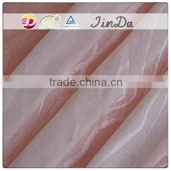 Latest design romantic pink flower lace fabric for long wedding gown