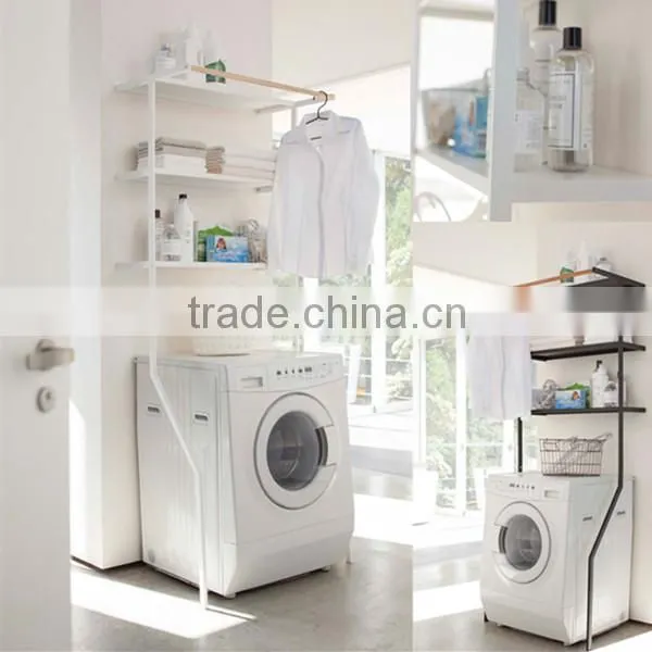 washing machine stowage racks&Home bathroom washing machine tubular storage rack 3S-15