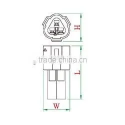 PBT female waterproof ip68 plastic connector with 3pins for automobile