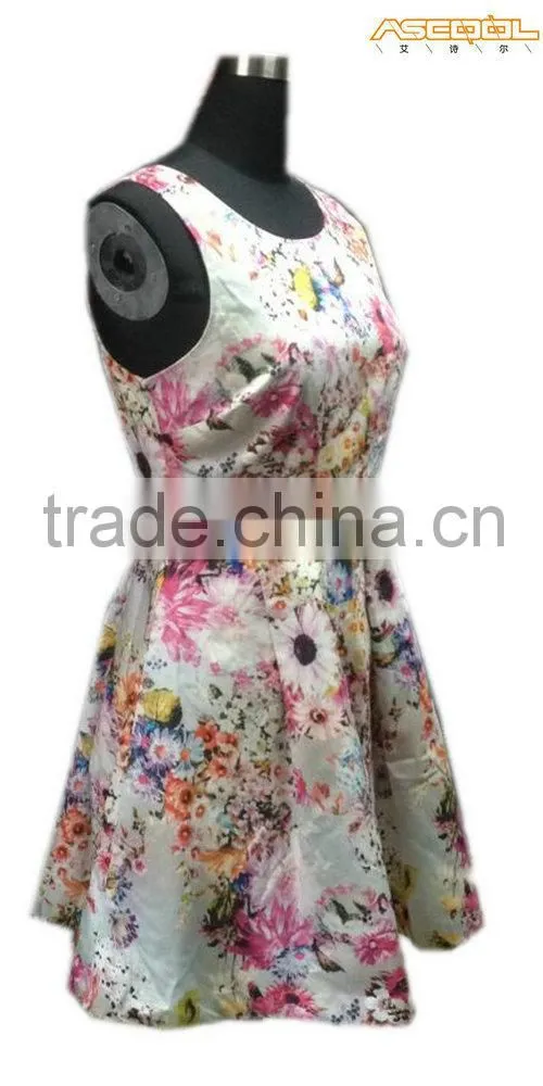 China manufacturer digital printing backless teenage party dress