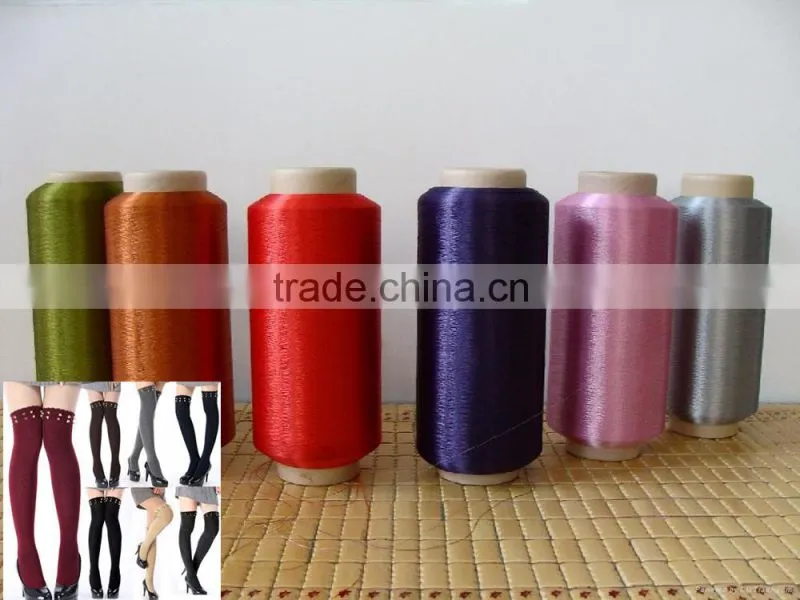 120D Nylon/Polyester Fdy Flat Trilobal Bright yarn for knitting socks