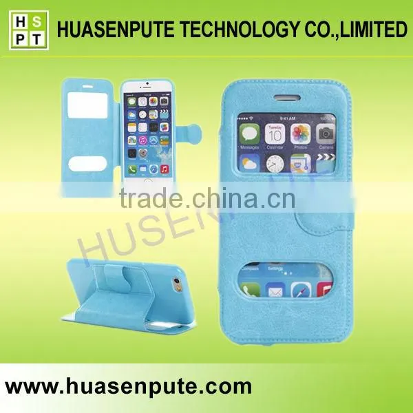View Flip Case Leather Cover & Screen Guard For Apple iPhone 6 with Magnet Closure