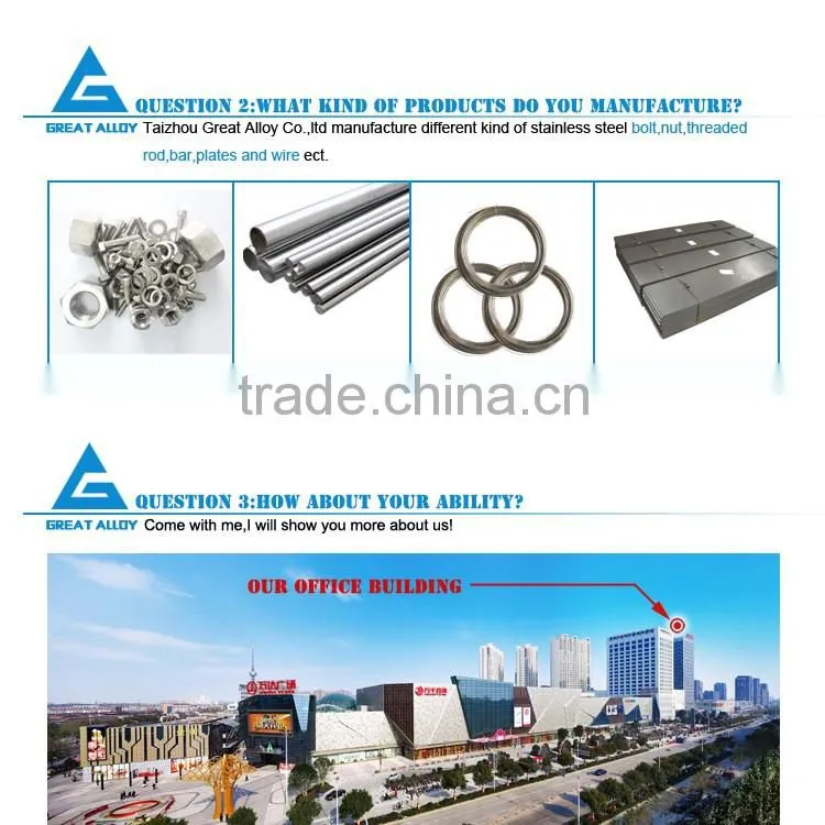 All sizes of China 2205 bolts