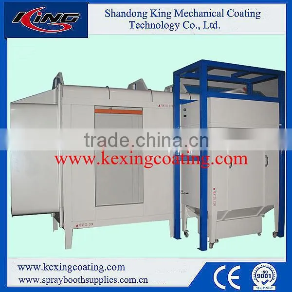 Quick color change powder coating spray booth