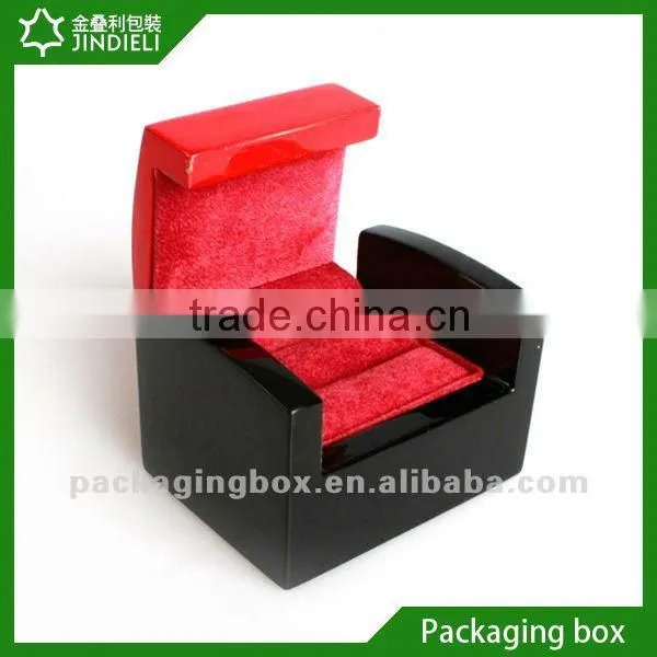wooden suede chair ring boxes