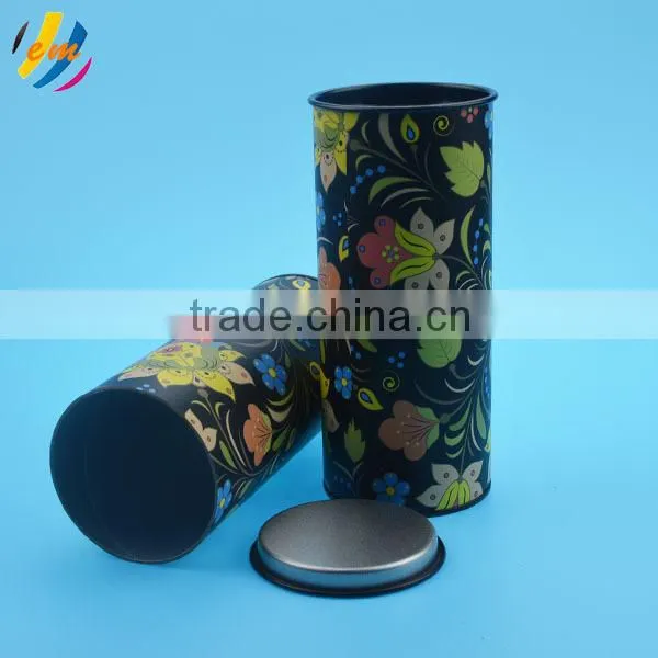 Food grade packaging canister with metal lid