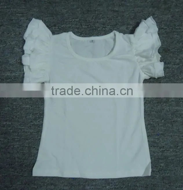 Digitally Printed round-neck baby girls Tee Shirts Customized children relgan tee shirt