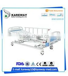 Hospital equipment modern three cranks 3-way manual home medical patient beds function