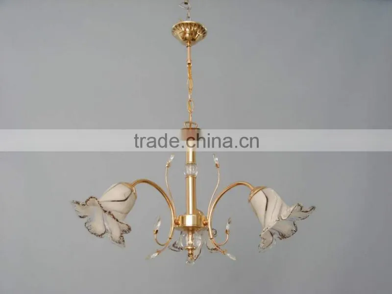 Luxury Retro Golden Vintage Home Decor Lily Flower Pendant Chandelier with China Export Factory