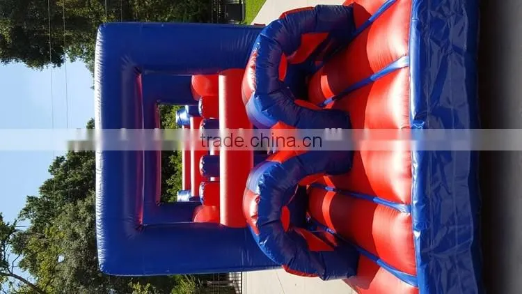 38ft long inflatable extreme challenge obstacle course for kids