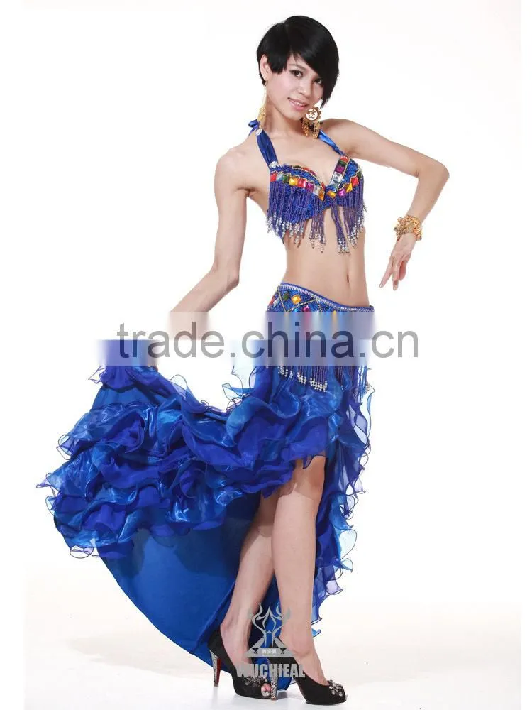 New belly dance ruffle skirt sexy belly dance skirt in lady dance performance wear