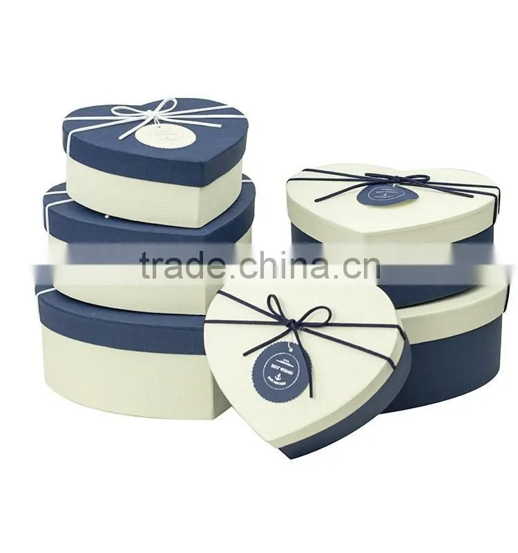 fashion heart shape paper packing gift box