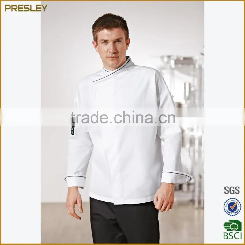 Chef Coat Uniform Oil Resistance Knotted Cloth Buttons 100% Cotton Cook Uniform