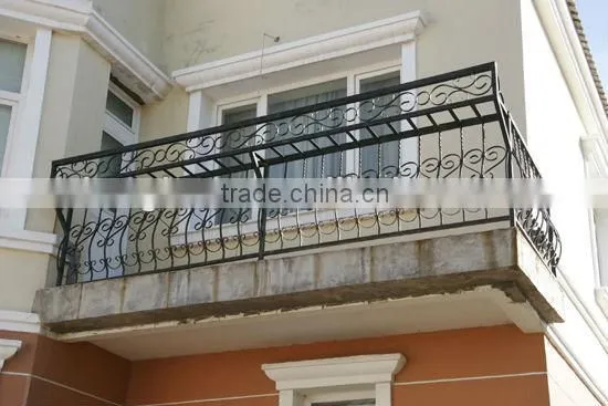 Top-selling hand forging wrought iron balcony handrail