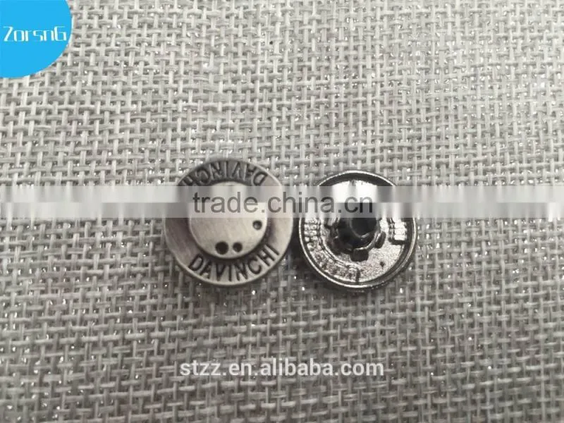 luxury small silver jeans button