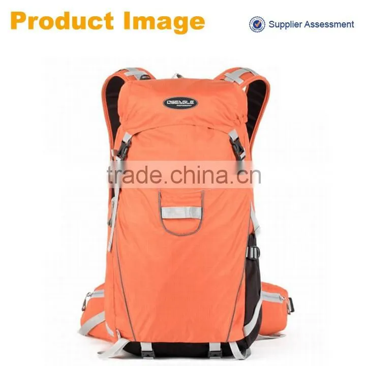 Manufacturer supplier exporte wholesale camping back pack in small order, high quality black knapsack