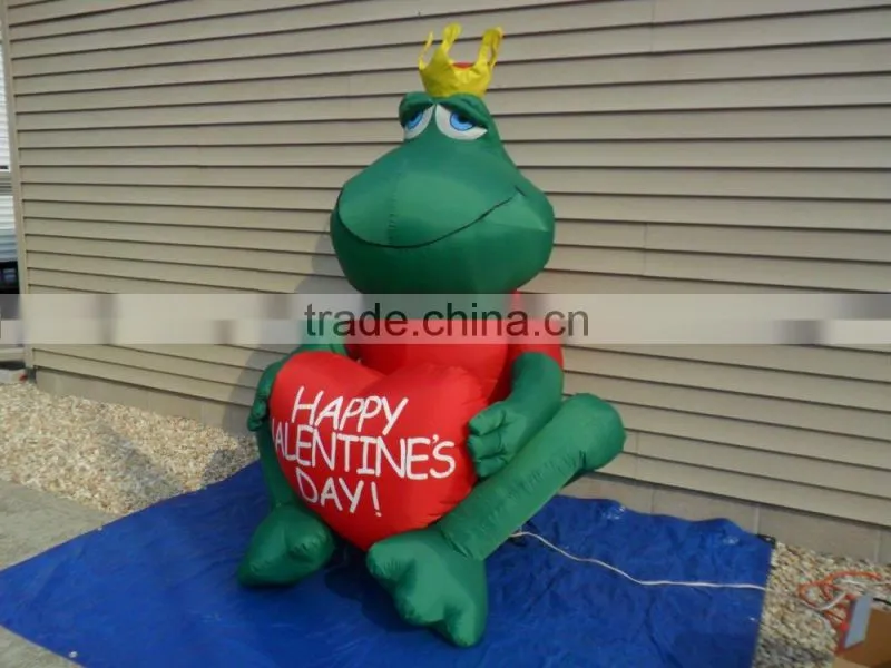 DK-893 christmas inflatable green Frog love happy Valentine's Day ornament decor