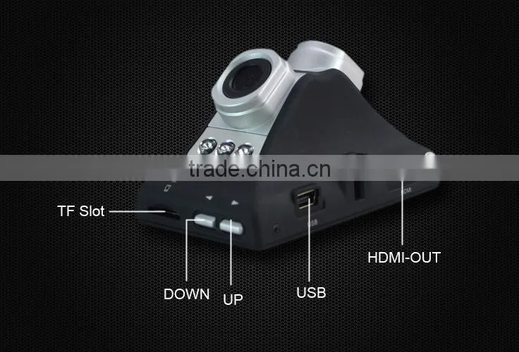 1080p full hd dual camera NTK 96632 G-sensor car dvr