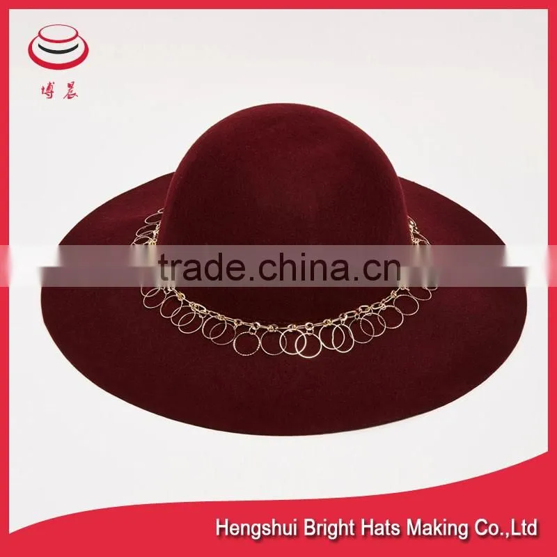 Ladies 100% Wool Felt Hat