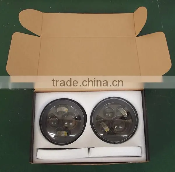 7" LED Projector Head Light Black for Harley Davidson 2012-2013 FLD / 1994-2013 Touring & Softail Models