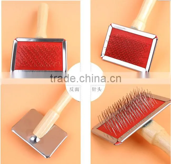 pet grooming wooden thin needle comb