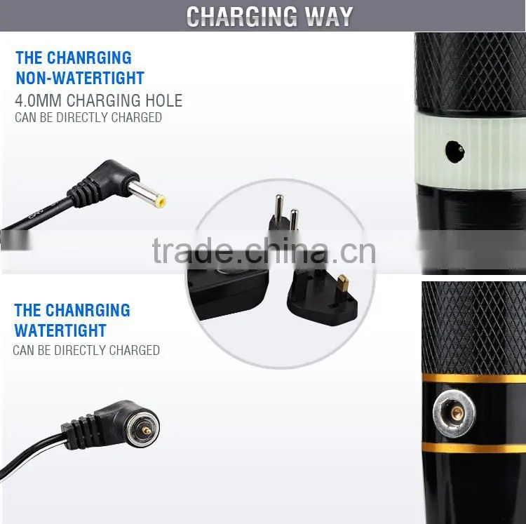 JD-8022 AA LED Aluminium rechargeable high power led torch lights