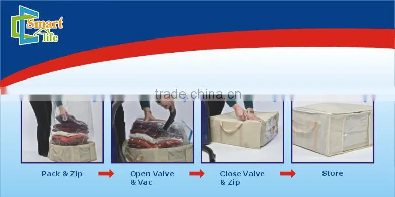 newest plastic vacuum tote bag for bedding