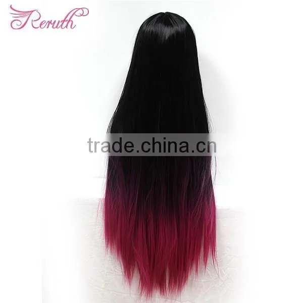 new arrival straight fashion colorful long density full lace wig