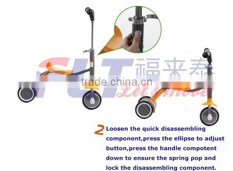 2015 new 2 in1 kids kick scooter with seat for cool riding