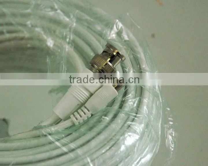 RG7 OFC CCTV coaxial cable with terminal CE, RoHS Made in China