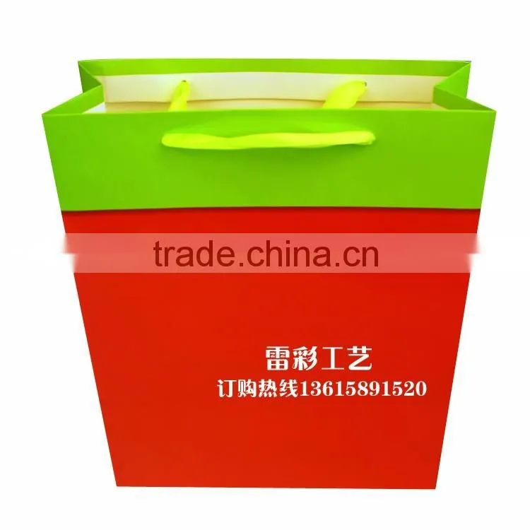 Cheap advertising paper bag made of kraft paper with high quality