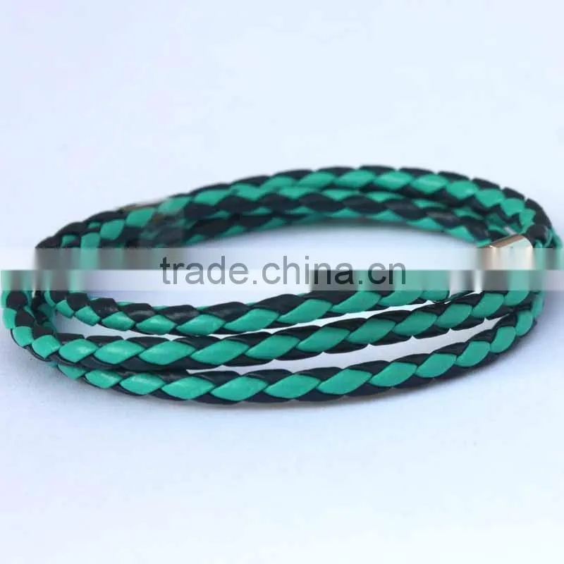 NEW Fashion Handmade Leather Wrap Wristband Cuff Punk Magnetic Buckle Bracelet