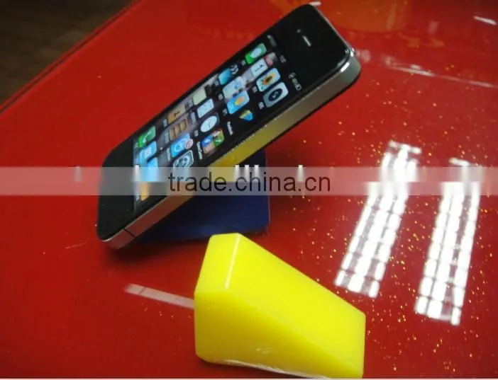 2014 Popular Colorful PU gel ring sticky stand holder for smartphones