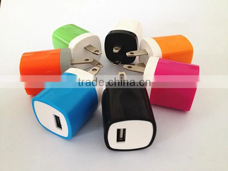 High quality 1A/1.5A 110V USB travel adapter charger with IC smart chip for mobile cell phone