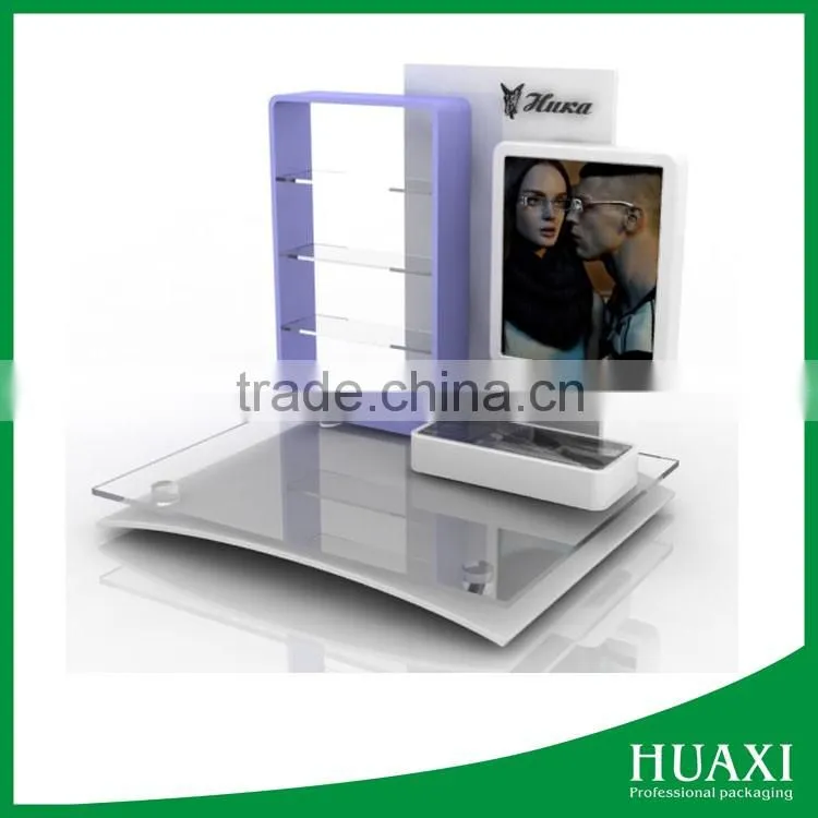 Acrylic Eyeglass Display Stand, Wooden Sunglasses Display