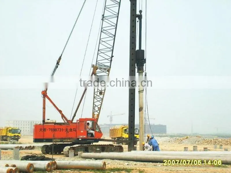 Juli brand crawler crane pile driver, vertical pile leads, diesel pile hammer with used crawler crane