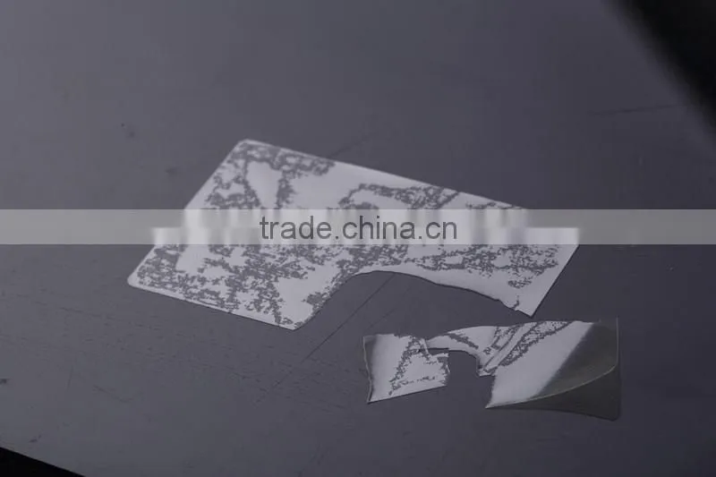 Transparent destructible paper