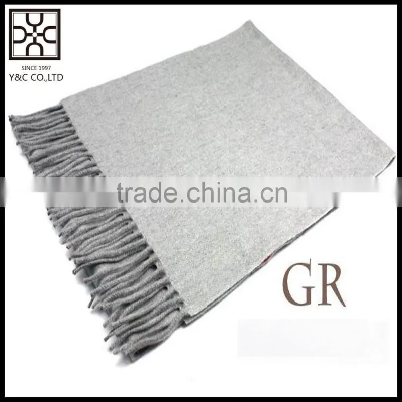 2015 Solid Color 100% Wool Scarf with fringe