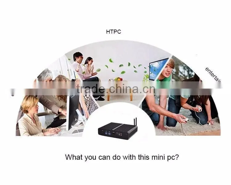 mini i7 barebone pc Intel Core i7-5650U pc Fanless 4M Cache, up to 3.20 GHz support HD 4K resolution