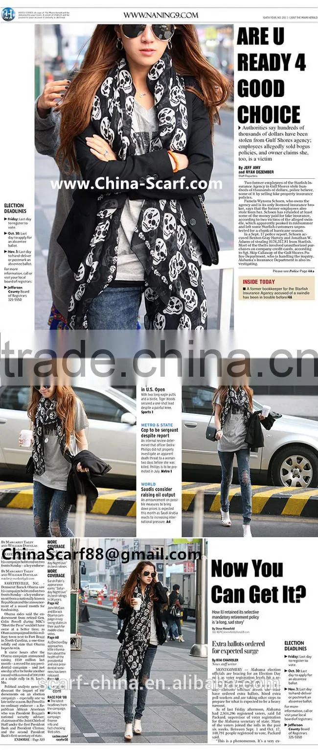 Kito scarf skull shawl scarf
