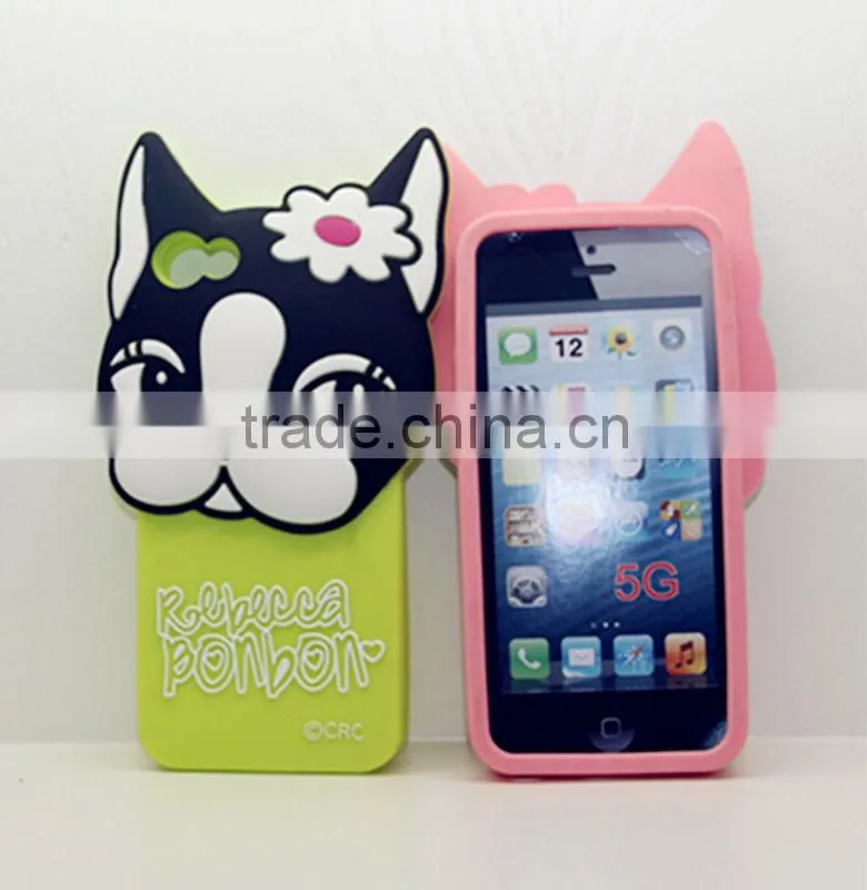 2013 HOTTEST !!! Lovely Cat Rebecca Bonbon Cartoon Animal Design Silicone mobile phone case