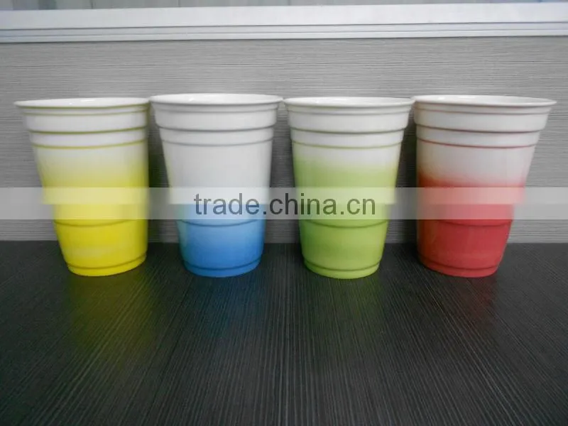 14OZ porcelain coffee single/double wall mug with silicon lid sublimation mug