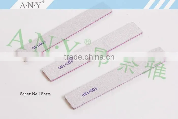 Professional Nail Art Manicure Tools White Color Paper Nailf File Wide Shape