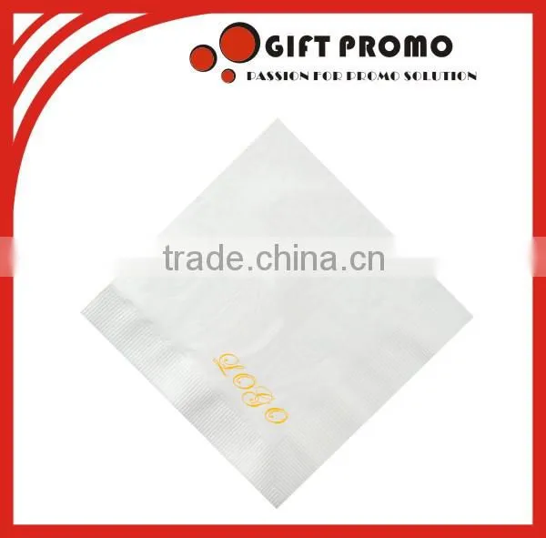 White Hotel Dinner Use Printed Napkin