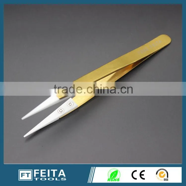 Colorful 72MZ Heat Resistant Ceramic White Tips Brucelles Tweezers for Computer Repair Tools