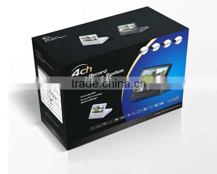 4Ch 10 LCD Wireless NVR 720P Infrared IR Bullet HD IP Wifi Surveillance Camera Kit with LCD Monitor