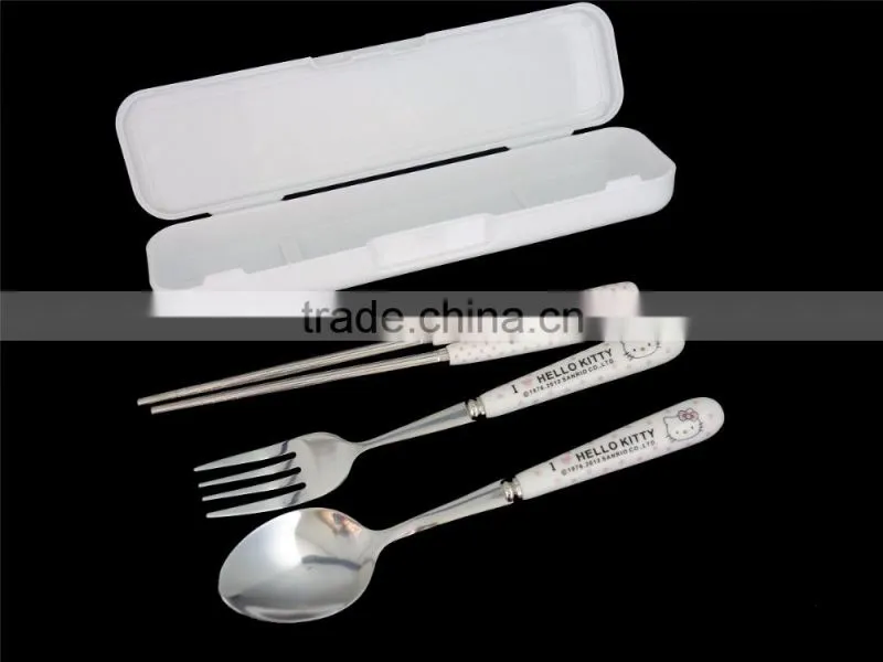 Children new design with ceramic cartoon cutlery set